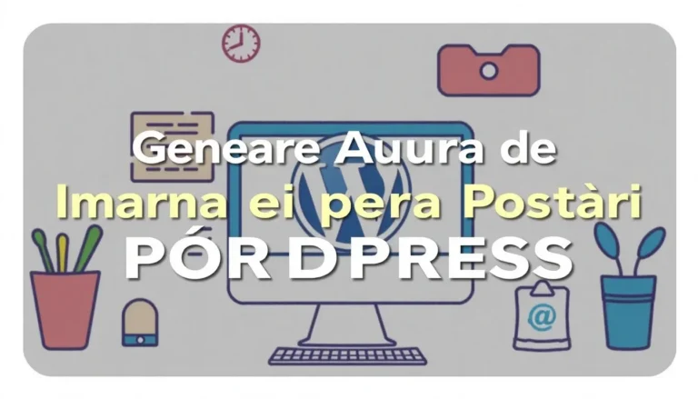 GENERARE AUTOMATĂ DE IMAGINI PENTRU POSTĂRI WORDPRESS