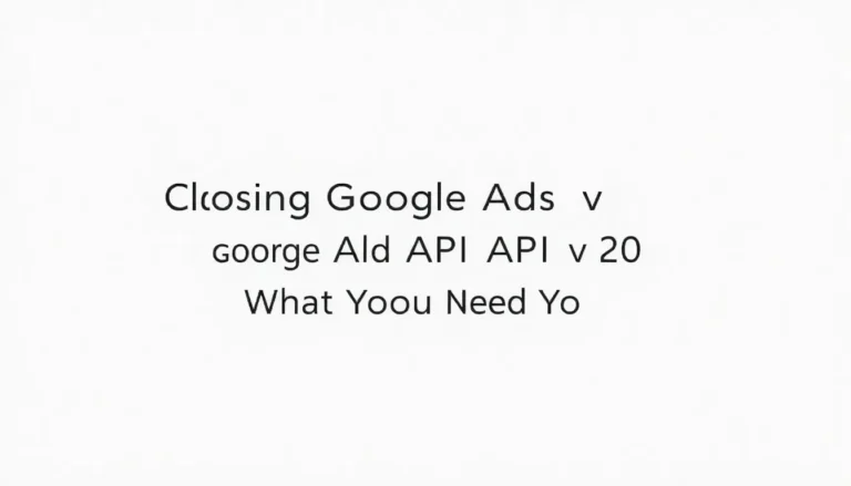 ÎNCHIDEREA GOOGLE ADS API V20: CE TREBUIE SĂ ȘTIȚI
